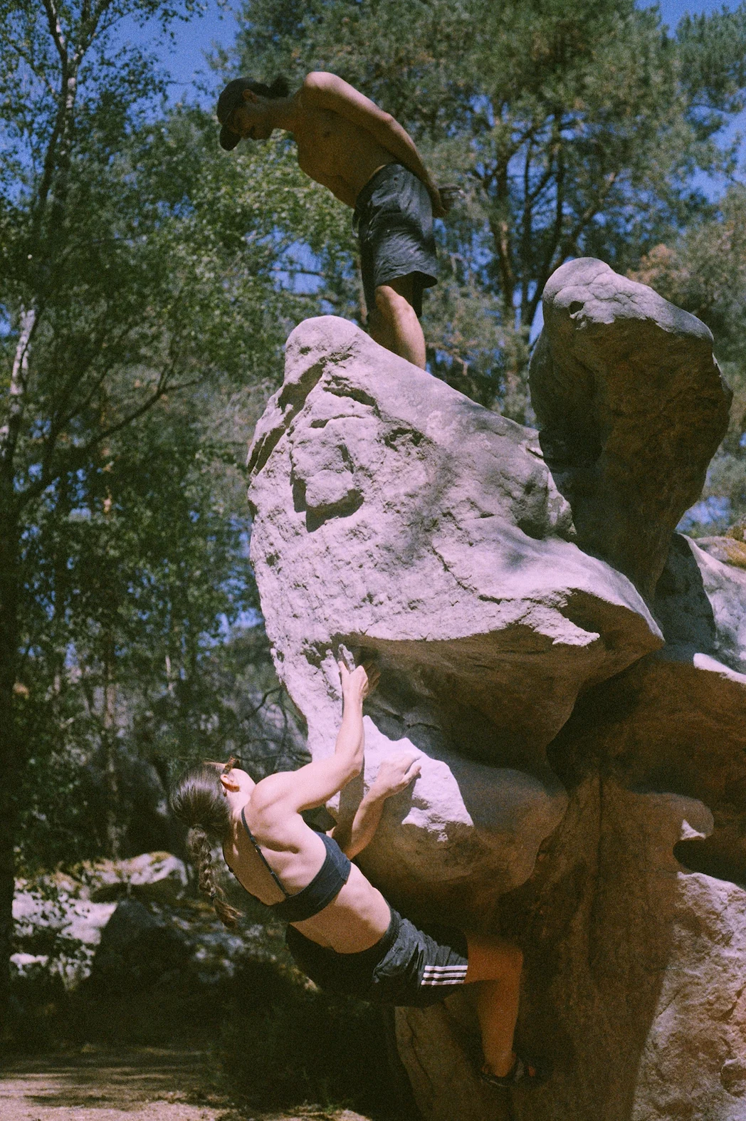 Aimee climbing 